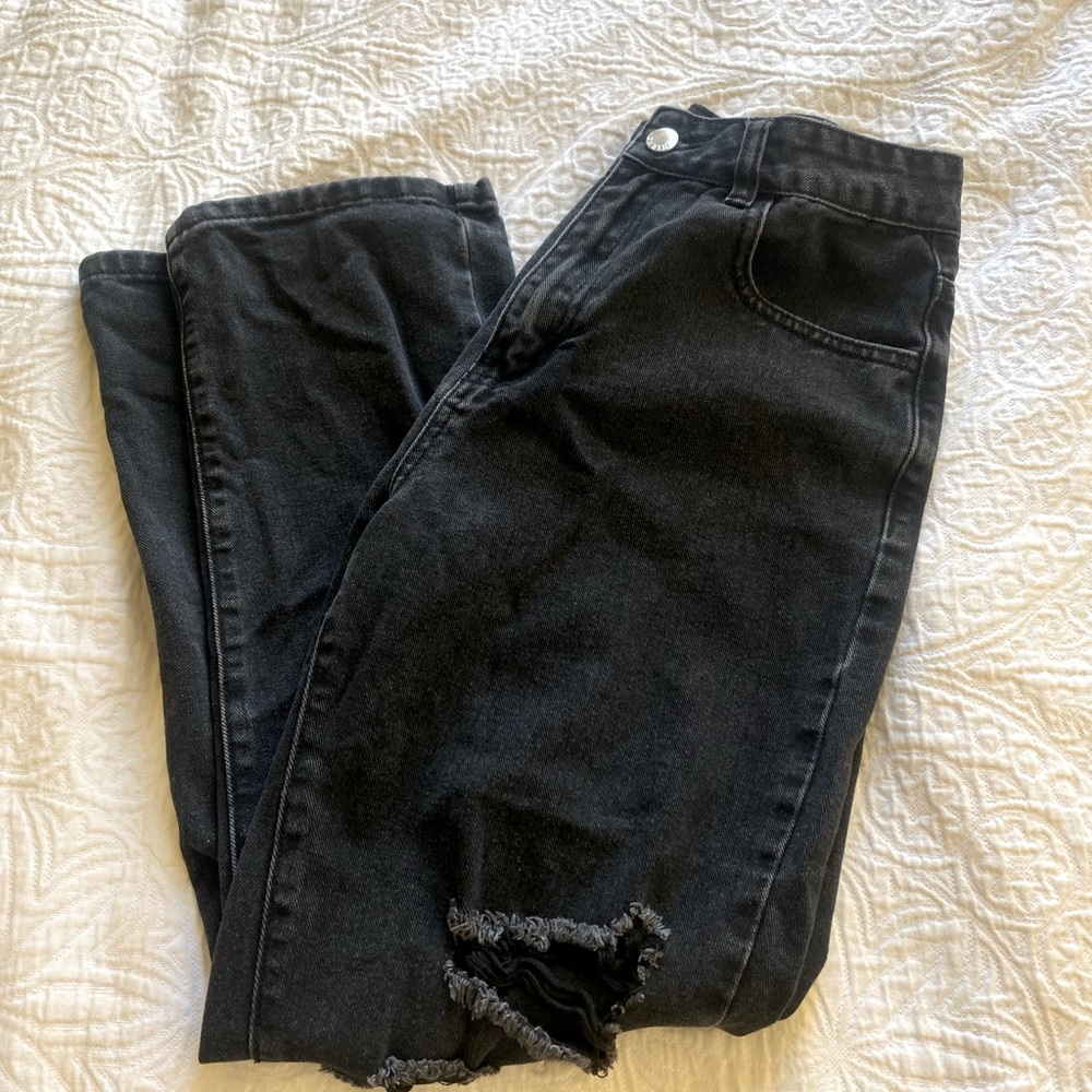 Black ripped jeans